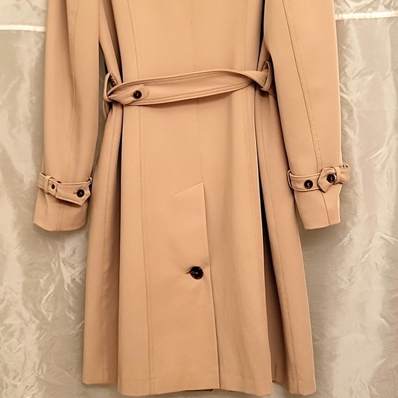 Jones New York TrenchCoat, Cream/Beige, Belted, Pockets, 10/12 - Picture 15 of 17